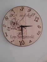Quality wooden wall clock for fishing lovers