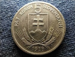 Slovakia andrej hlinka 5 crowns 1939 (id79709)