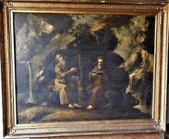 N5. Unknown 18th century painter: meeting of St. Antal and St. Francis