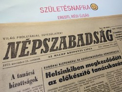 1962 november 30  /  Népszabadság  /  SZÜLETÉSNAPRA :-) Régi újság Ssz.:  24583