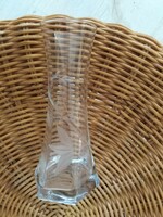 Mini glass vase - with incised patterns