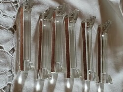 Set of six elegant vintage crystal cutlery