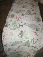 Beautiful woven Christmas winter pattern tablecloth runner