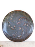 Art Nouveau copper wall plate (190323)