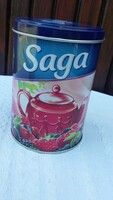 Saga tea box, metal box