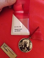 Szocreál ddr ndk international competition medal + tagepass badge Tarnóczy year according to the pictures