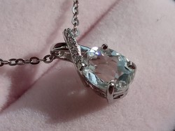 White topaz 925 silver pendant