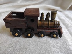 Wooden train, locomotive model