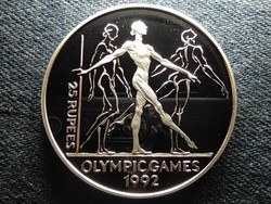 Seychelles Summer Olympics 92 Barcelona Gymnastics .925 Silver 25 Rupees 1993 (id66326)