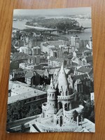 Old postcard, Budapest, fisherman's bastion, Margaret Island in the background, used, 1969