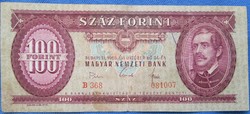 HUF 100 banknote, 1968, one hundred forints 1968