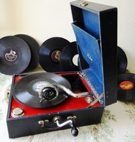 Free home delivery. Hand-wound, homocord record player