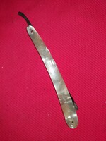 Antique Handlebar Razor Hairdresser Metal Blade with Pearl Handle Marked According to Pictures