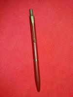 Retro stationery manufacturer ballpoint pen with brown cover and copper parts as shown in the pictures