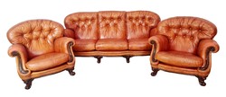 A753 neo-baroque style leather sofa set