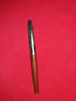 Old stable metal fountain pen with brown casing as shown in the pictures