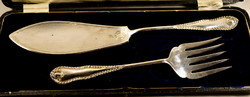 A beautiful silver-plated fish serving set in a box!