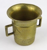 1O904 antique square-handled copper mortar