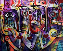 Simeon Gonzales – Familia III – XXL 150x120 cm- Acrylic on Canvas