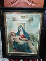 Antique holy picture size 64 cm x 44 cm 3.