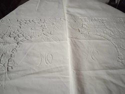 Beautiful antique vintage rose pillowcase in a pair