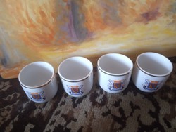 Old porcelain! Raven House Cups! 4 pieces