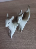 Pair of Zsolnay Goats porcelain figurines