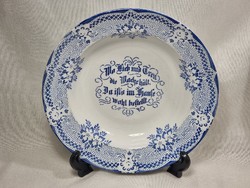 Thomasberger & Hermann colditz porcelain plate / the inscription, in German, folk sayings.