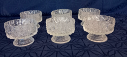 Wirkkala Finnish 6 ice glass goblets