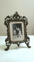 Bronze picture frame, photo frame, picture holder, photo holder in original condition from the 19th century. From the end of the century