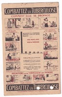 Tuberkulózis (tbc) veszélyei reklám képeslap (lyukas).