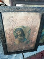 Antique holy picture size 48 cm x 38 cm. 6.