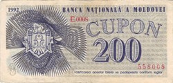 200 kupon cupon 1992 Moldova