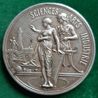 C. Pillet: science and applied arts, large French medal (1886)