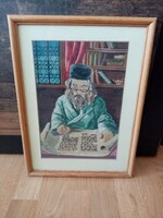 Rabbi portrait tapestry