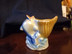 Mini vase of dolphins