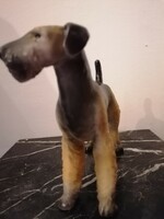Antik hollóházi  airdale terrier kutya nagyobb méretű