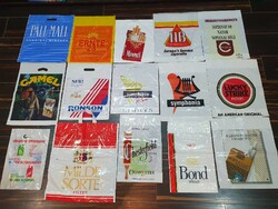 Retro reklám nejlontáskák gyűjteménye együtt malév cigaretta úttörő skála centrum stb szocreál kádár