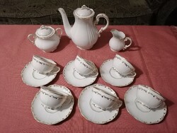 Zsolnay stafír feathered tea set