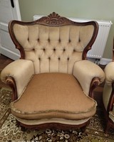 Immaculate condition 3-person antique sofa + armchair.