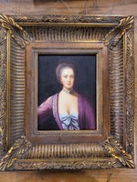 Biedermeier női portré , olaj-vászon festmény