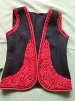 Black felt vest