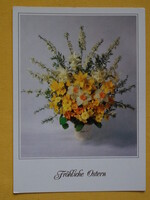 German greeting card, Easter, bouquet of spring flowers