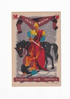 Artist postcard paul lavalley 1940-1944 (saint marton) postal clerk
