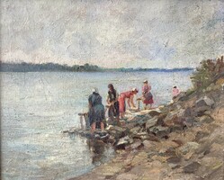 Csertő ferenc - washerwomen on the waterfront