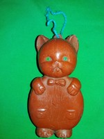 Old tobacconist plastic ever-whistling hangable kitten cat figure 14 cm according to the pictures
