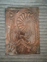 Copper plate wall picture Hungarian ornaments, like Hungarian folk tales (a6)