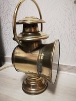 Side carriage lamp made of brass, 19th century