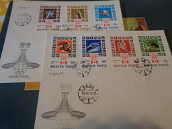 Montreal 1976 Olympics, 2 first day stamps