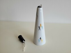Retro Hollóházi porcelán lámpa lámpatest mid century